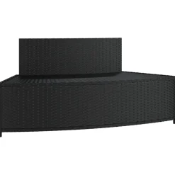 vidaXL Spa-bankjes met kussens 2 st poly rattan zwart