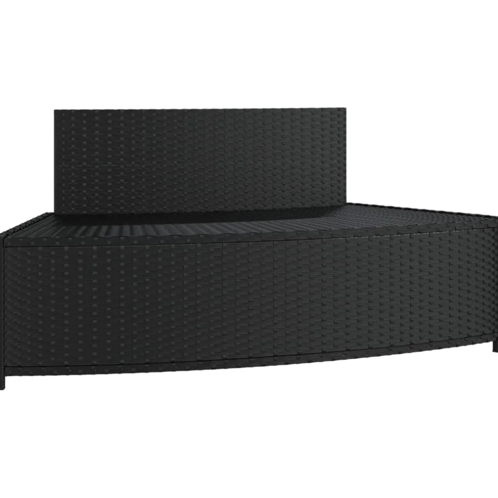 vidaXL Spa-bankjes met kussens 2 st poly rattan zwart
