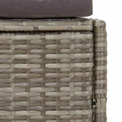 vidaXL Spa-bankjes met kussens 2 st poly rattan grijs