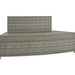 vidaXL Spa-bankjes met kussens 2 st poly rattan grijs