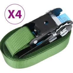 vidaXL Spanbanden 4 st 800 daN 6 m groen