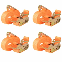 vidaXL Spanbanden 0,4 ton 6mx25mm oranje 4 st