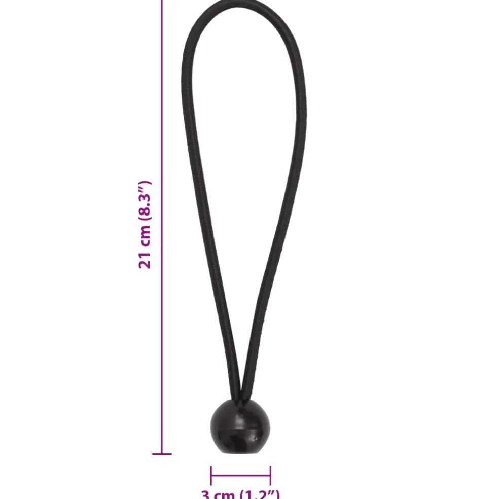 vidaXL Spanelastieken met ballen 25 st 21x0,5 cm