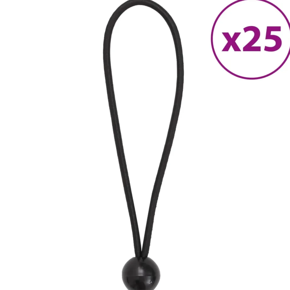 vidaXL Spanelastieken met ballen 25 st 21x0,5 cm