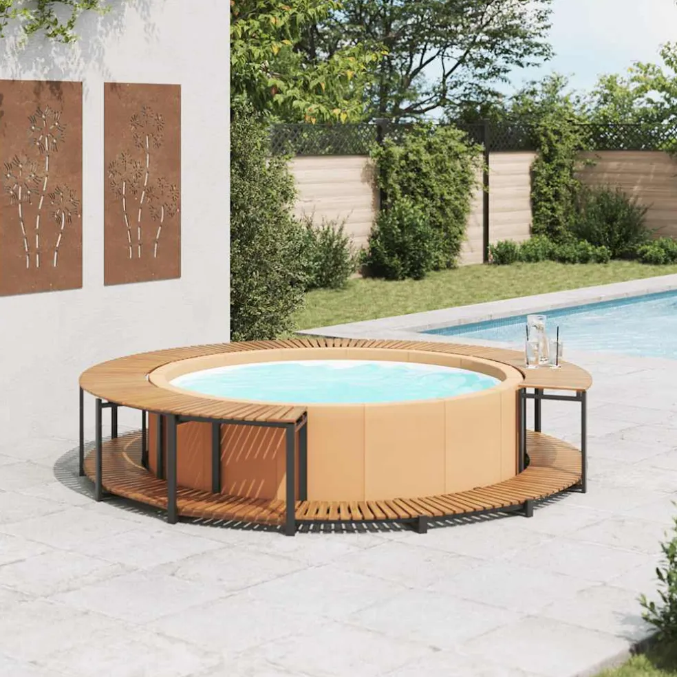 vidaXL Spa-ombouw 273x53 cm massief acaciahout