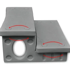 vidaXL Spatrap grijs