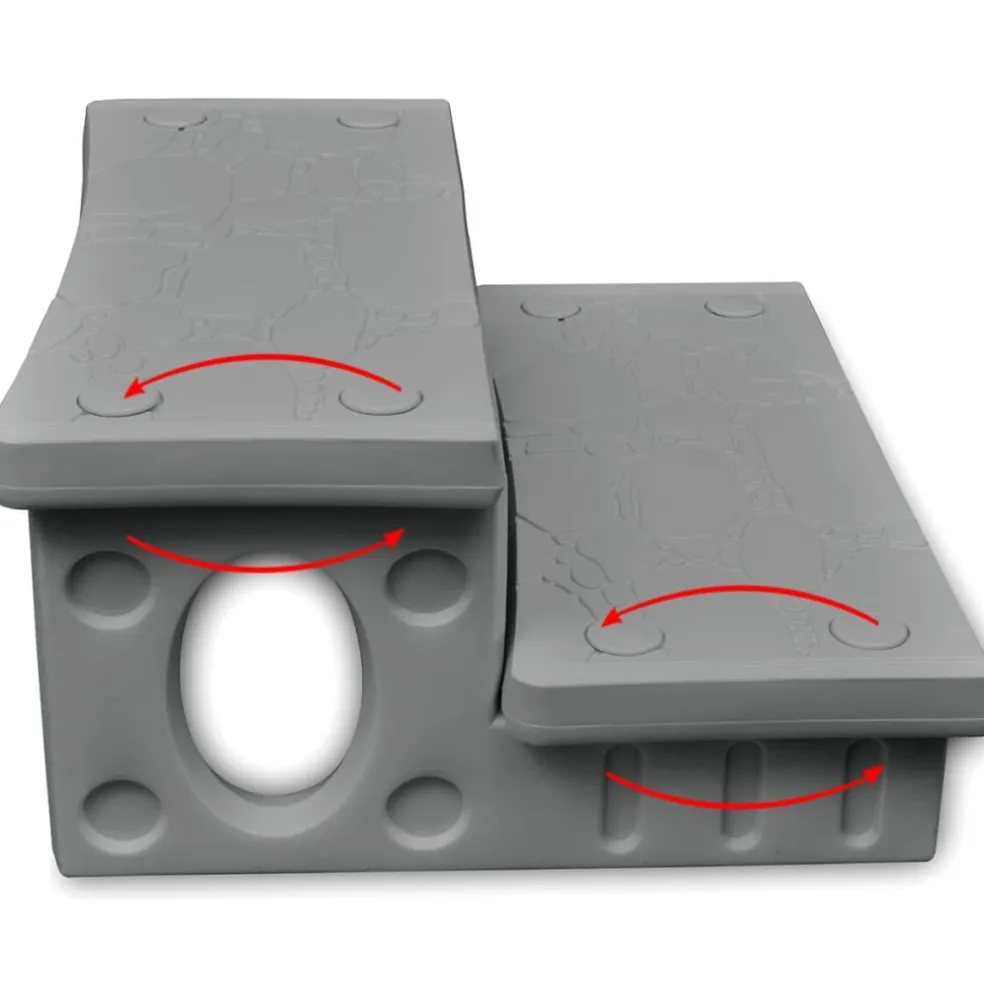 vidaXL Spatrap grijs