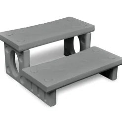 vidaXL Spatrap grijs