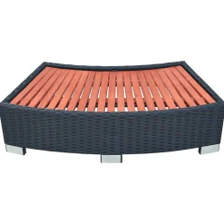 vidaXL Spatrap 92x45x25 cm poly rattan zwart