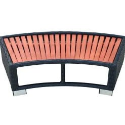 vidaXL Spatrap 92x45x25 cm poly rattan zwart