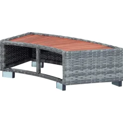 vidaXL Spatrap 92x45x25 cm poly rattan grijs