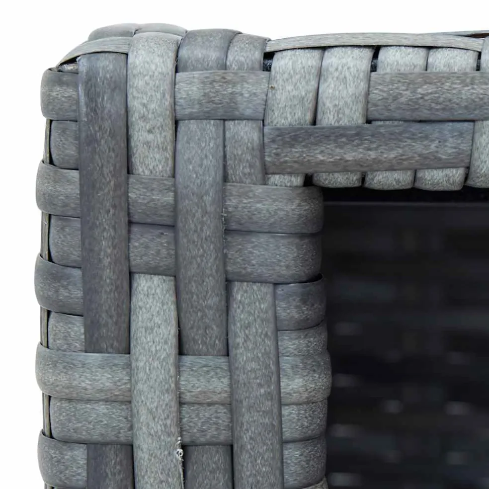 vidaXL Spatrap 92x45x25 cm poly rattan grijs