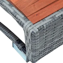 vidaXL Spatrap 92x45x25 cm poly rattan grijs