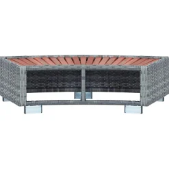 vidaXL Spatrap 92x45x25 cm poly rattan grijs