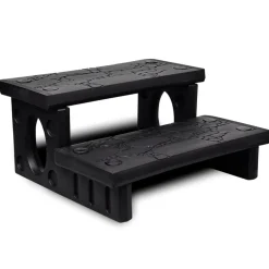 vidaXL Spatrap zwart
