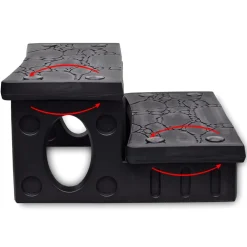 vidaXL Spatrap zwart