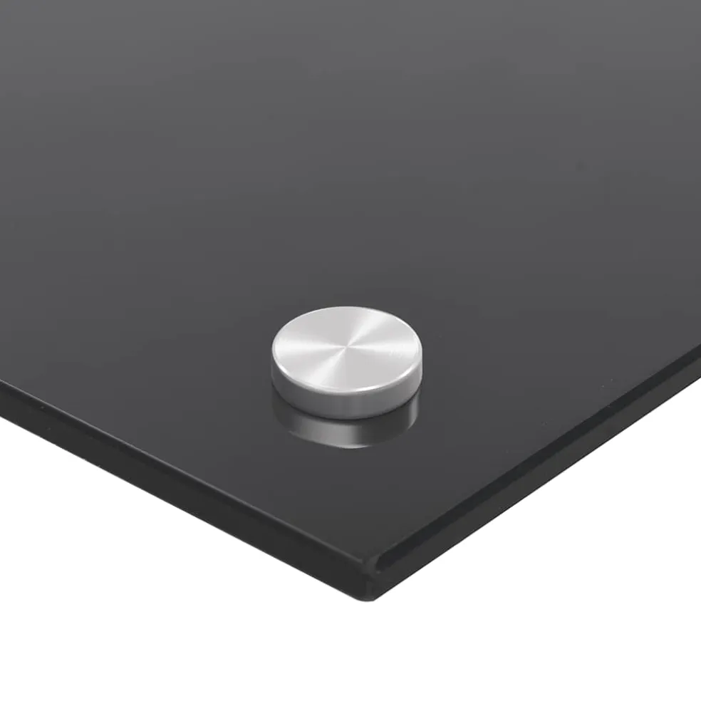 vidaXL Spatscherm keuken 70x40 cm gehard glas zwart