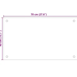 vidaXL Spatscherm keuken 70x40 cm gehard glas zwart