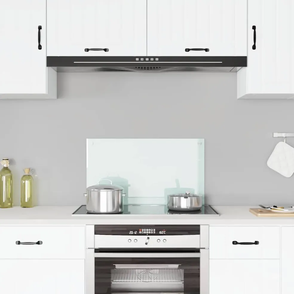 vidaXL Spatscherm keuken 70x40 cm gehard glas melkwit
