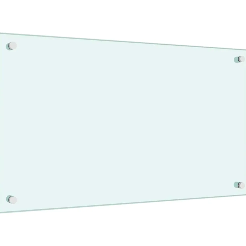 vidaXL Spatscherm keuken 70x40 cm gehard glas melkwit