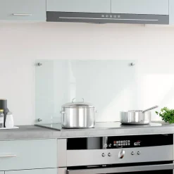 vidaXL Spatscherm keuken 70x40 cm gehard glas transparant