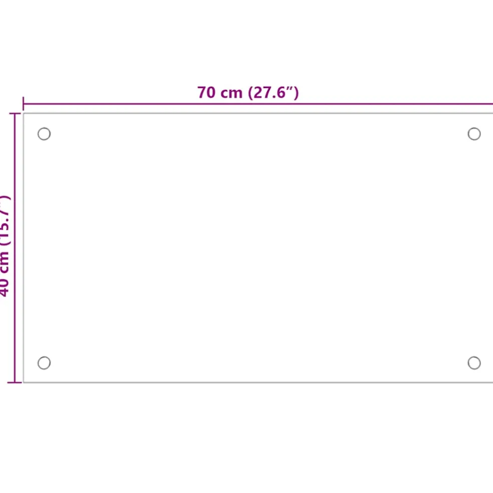 vidaXL Spatscherm keuken 70x40 cm gehard glas transparant