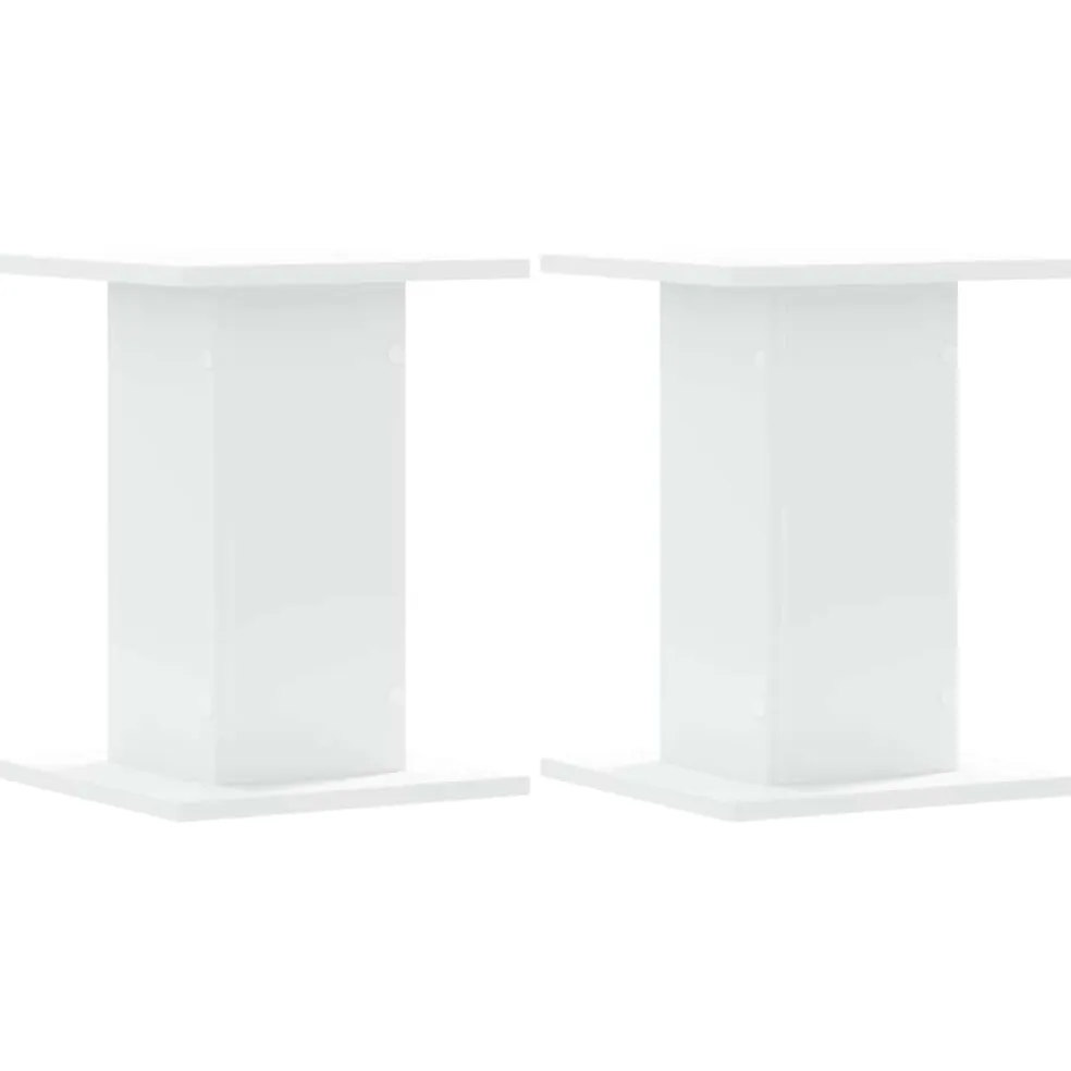 vidaXL Speakerstandaards 2 st 30x30x40 cm bewerkt hout wit