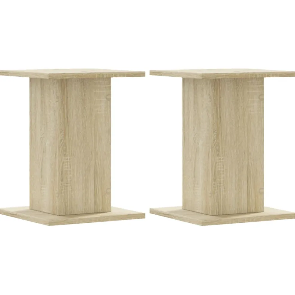 vidaXL Speakerstandaards 2 st 30x30x40 cm bewerkt hout sonoma eiken