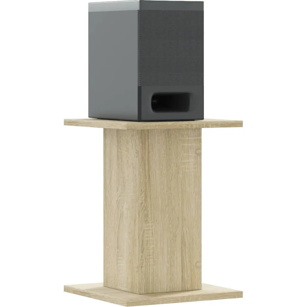 vidaXL Speakerstandaards 2 st 30x30x40 cm bewerkt hout sonoma eiken