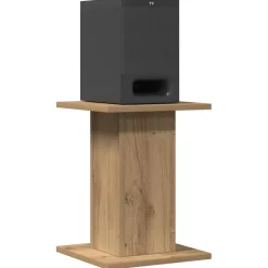 vidaXL Speakerstandaards 2 st 30x30x40 cm hout artisanaal eikenkleurig