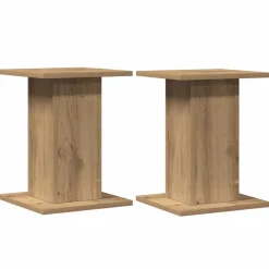 vidaXL Speakerstandaards 2 st 30x30x40 cm hout artisanaal eikenkleurig