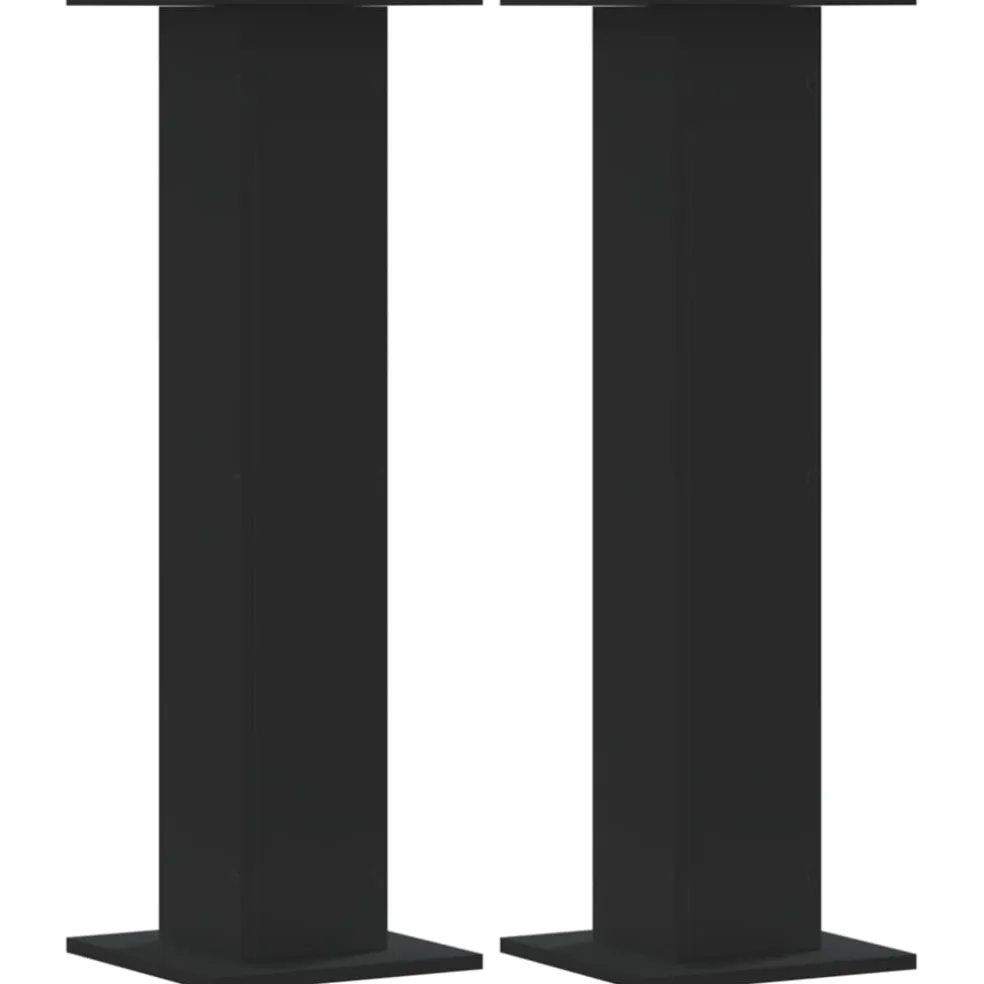 vidaXL Speakerstandaards 2 st 30x30x95 cm bewerkt hout zwart