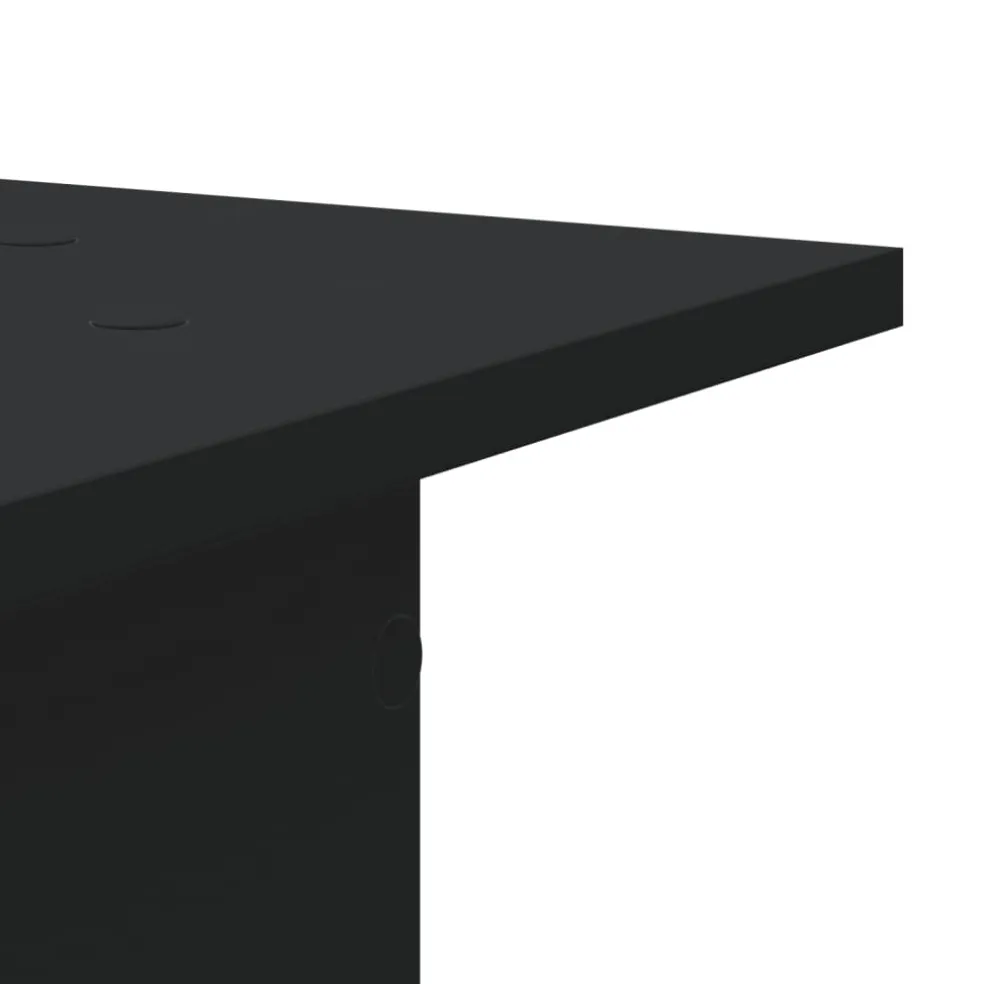 vidaXL Speakerstandaards 2 st 30x30x95 cm bewerkt hout zwart