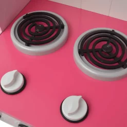 vidaXL Speelgoedkeuken roze en wit 82x30x100 cm hout