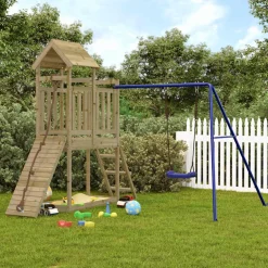 vidaXL Speelhuis geïmpregneerd grenenhout