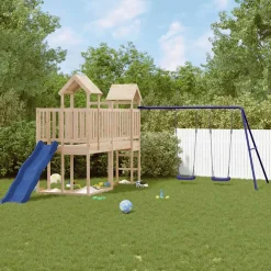 vidaXL Speelhuis massief grenenhout