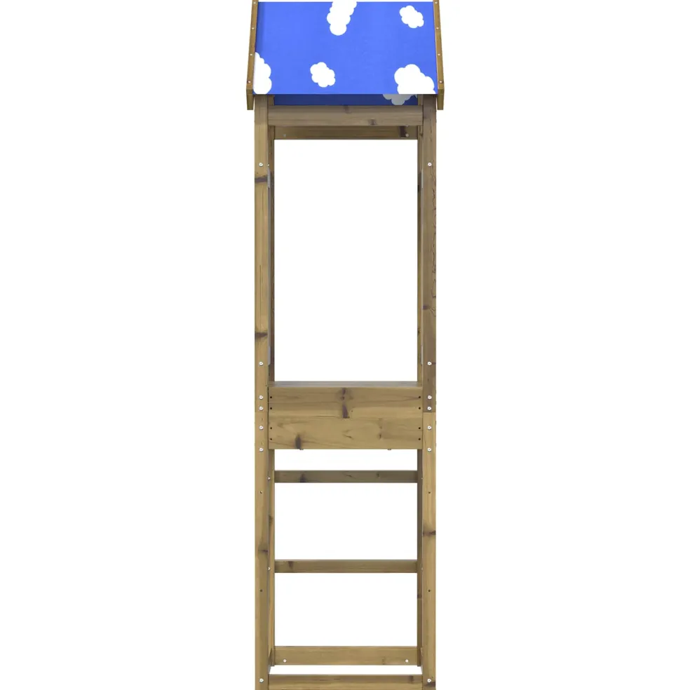 vidaXL Speeltoren Bruin Massief geïmpregneerd hout