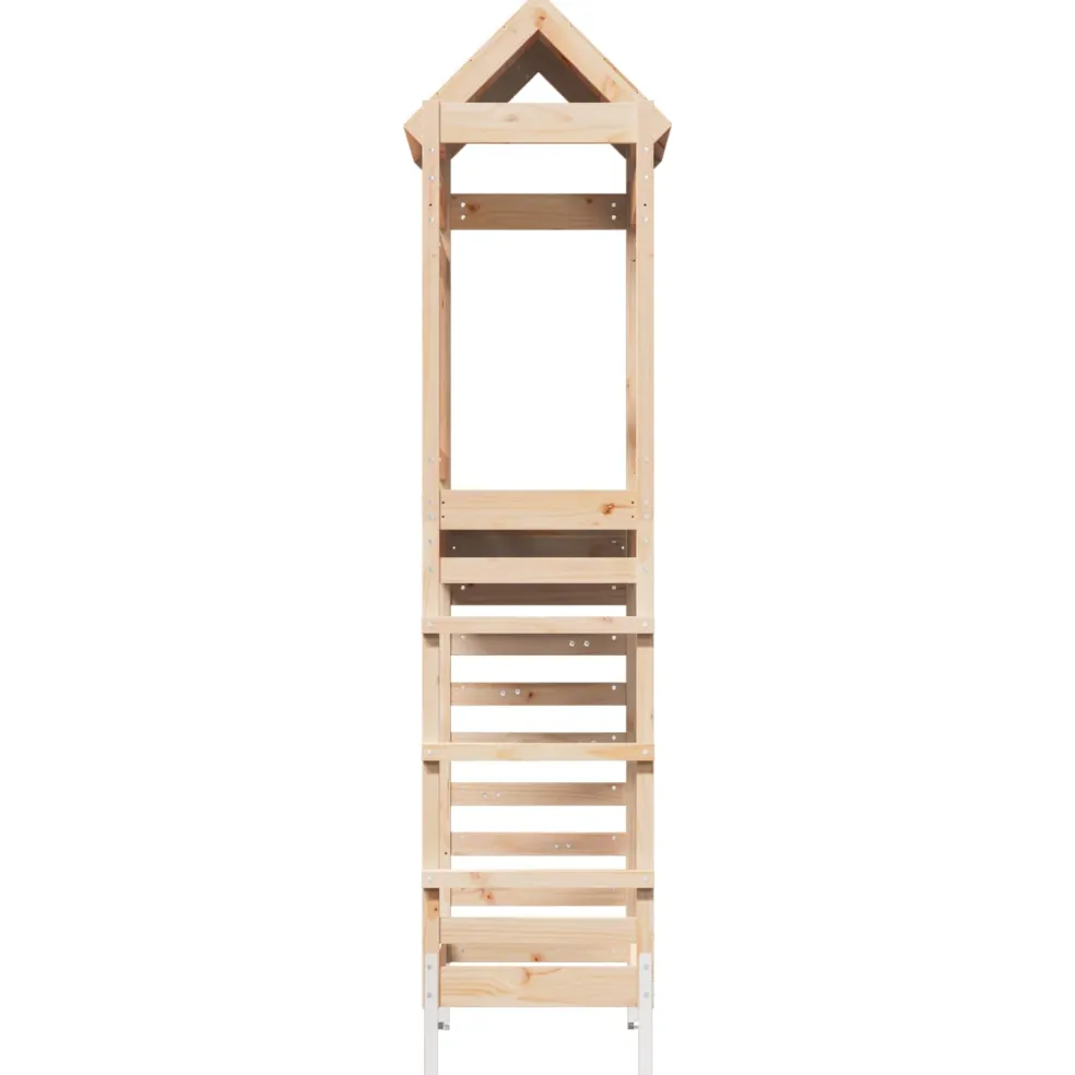 vidaXL Speeltoren Bruin 52,5 x 85 x 238 cm Massief grenenhout