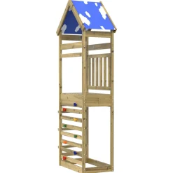 vidaXL Speeltoren Bruin 52,5 x 85 x 265 cm Massief geïmpregneerd hout
