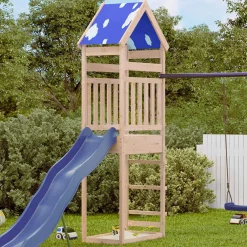 vidaXL Speeltoren Bruin 52,5 x 110,5 x 215 cm Massief grenenhout