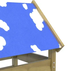 vidaXL Speeltoren Bruin 52,5 x 85 x 239 cm Massief geïmpregneerd hout