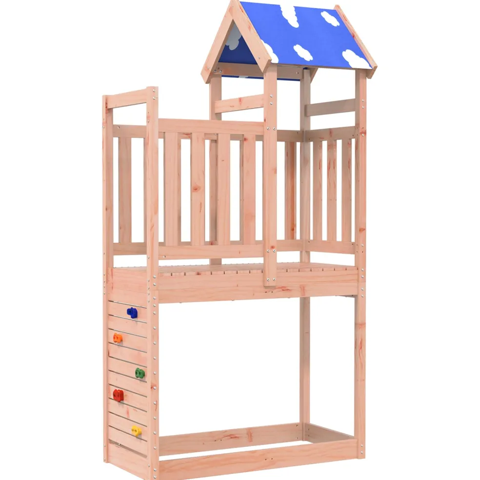 vidaXL Speeltoren Bruin 110,5 x 52,5 x 215 cm Massief Douglas hout