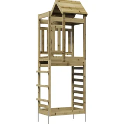 vidaXL Speeltoren Bruin 53 x 110,5 x 214 cm Massief Douglas hout