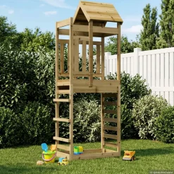 vidaXL Speeltoren Bruin 53 x 110,5 x 214 cm Massief Douglas hout