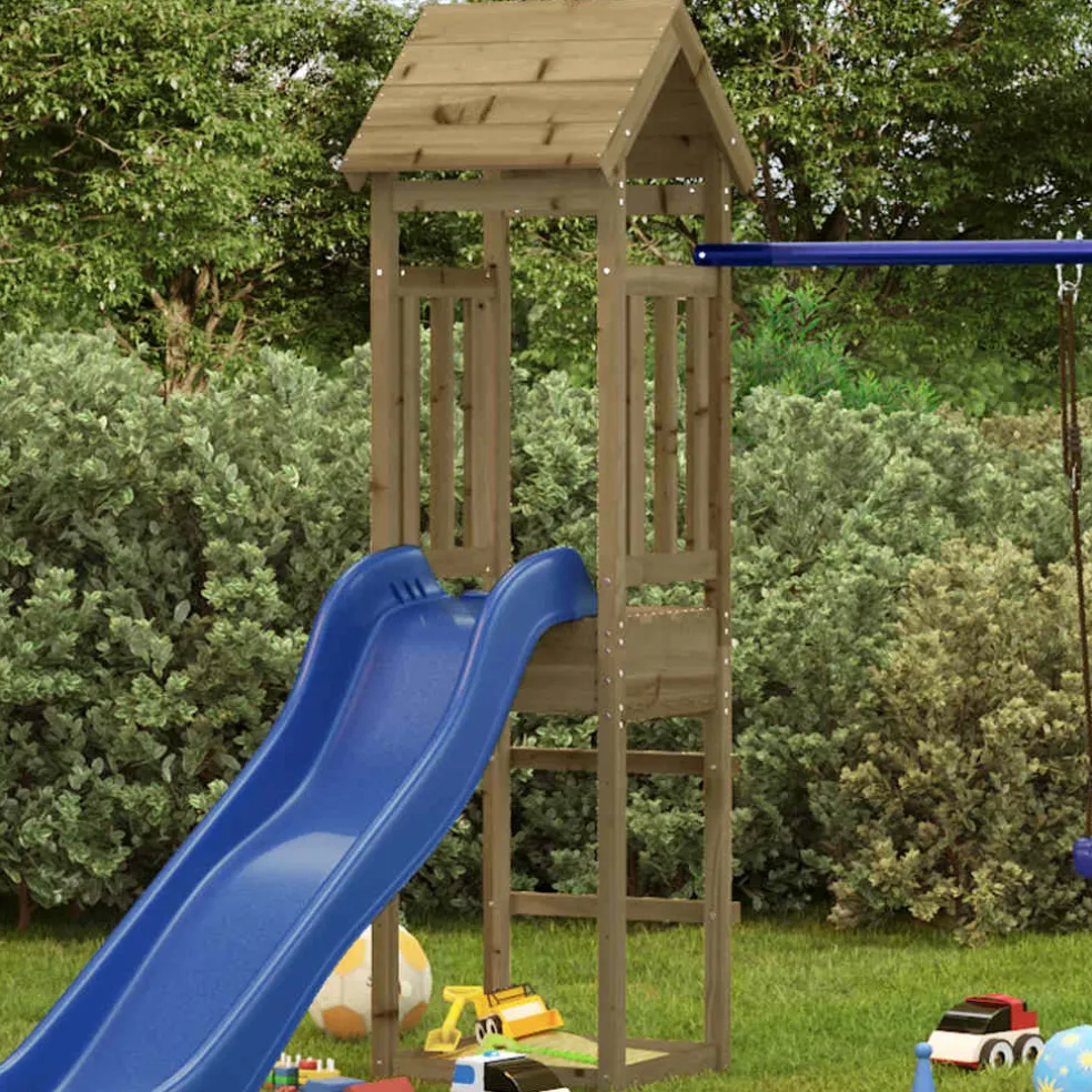 vidaXL Speeltoren 52,5x46,5x206,5 cm geïmpregneerd grenenhout