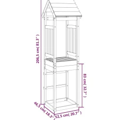 vidaXL Speeltoren 52,5x46,5x206,5 cm geïmpregneerd grenenhout