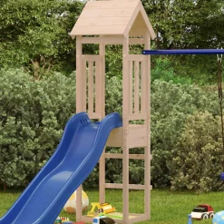 vidaXL Speeltoren 52,5x46,5x206,5 cm massief grenenhout