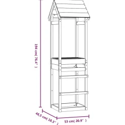 vidaXL Speeltoren 53x46,5x194 cm massief douglashout