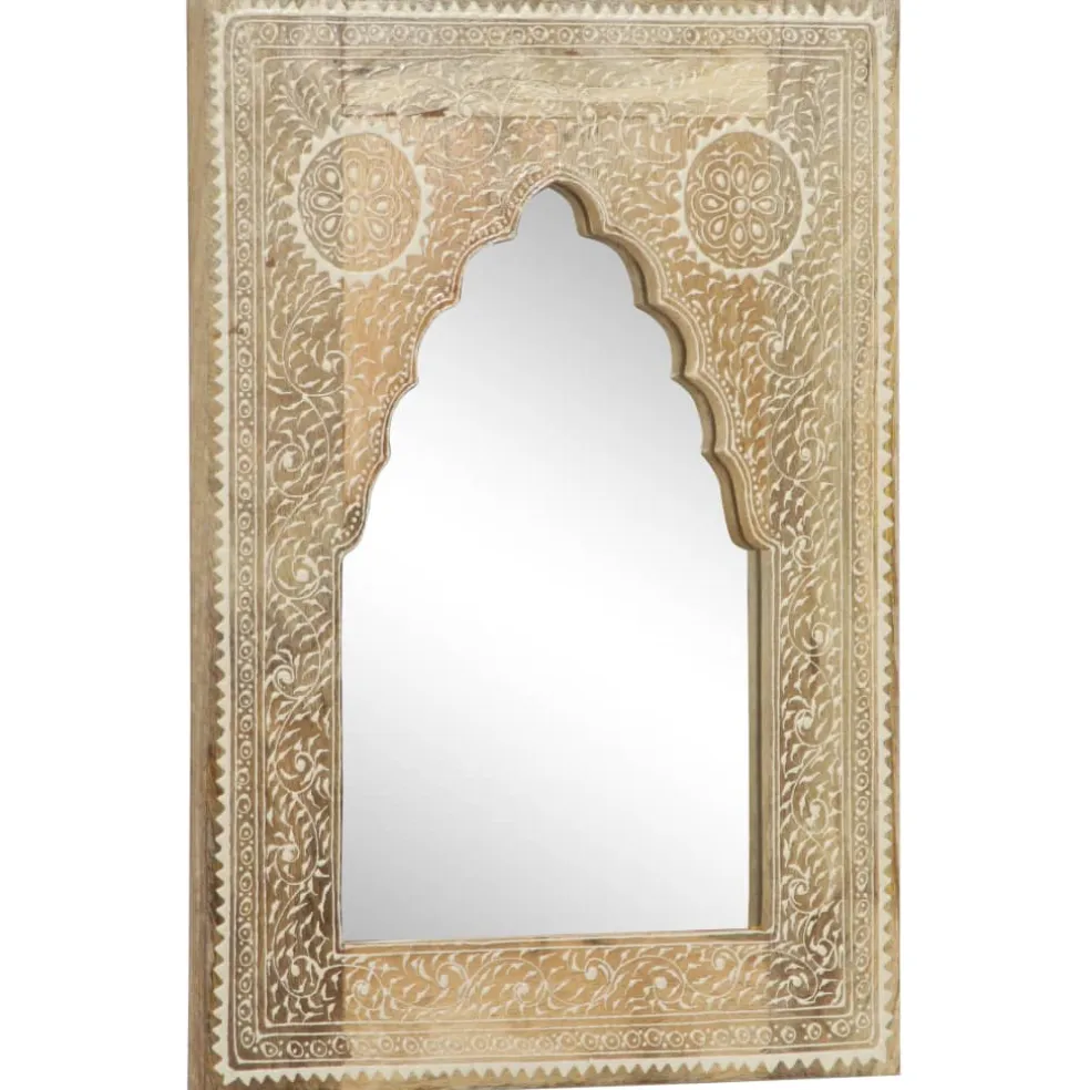 vidaXL Spiegel handgeschilderd 40x55 cm massief mangohout