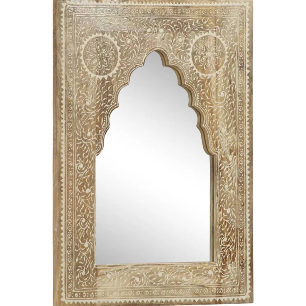vidaXL Spiegel handgeschilderd 40x55 cm massief mangohout